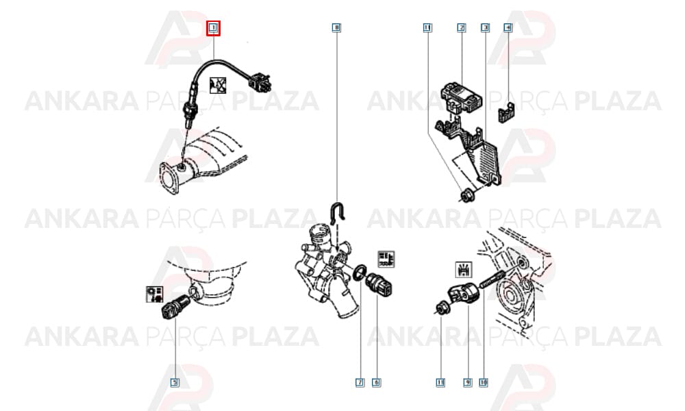 Oksijen Sondası Laguna 1 2.0 8V F3R 7700871544