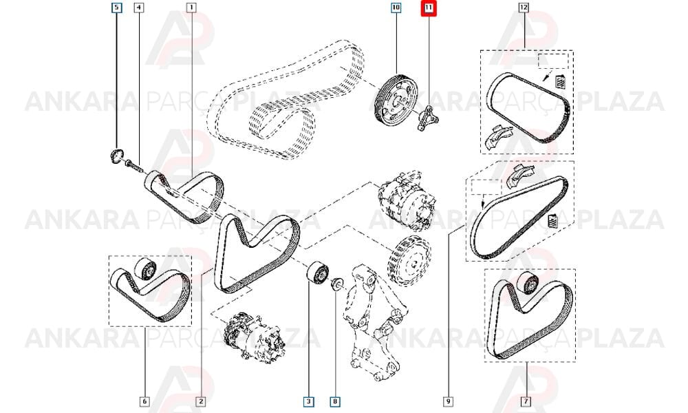 Direksiyon Pompa Kasnağı Clio Symbol Joy 7700871689