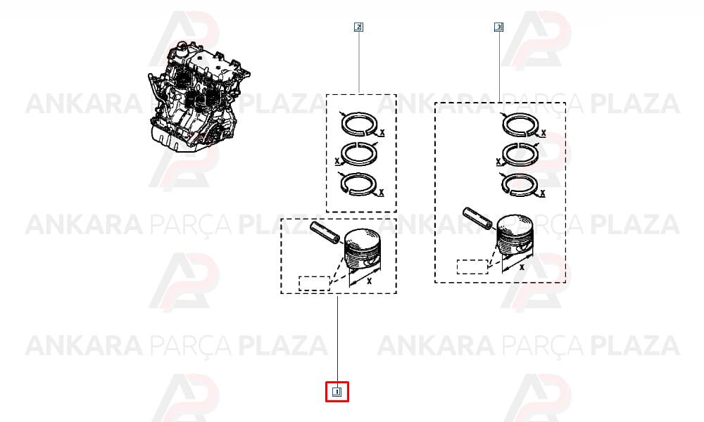 Clio Kangoo Twingo 1.2 8V Silindir Onarım Seti (Piston, Segman) 050 69Mm Goetze