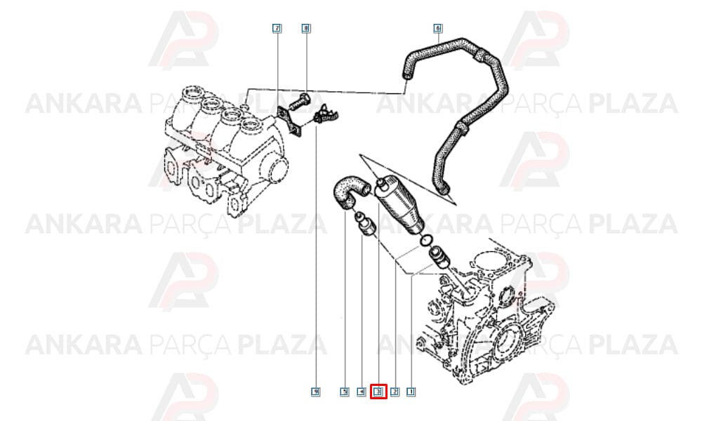 Renault 19, Express, Kangoo 1.9 Yağ Buhar Emici Orijinal 7700874589
