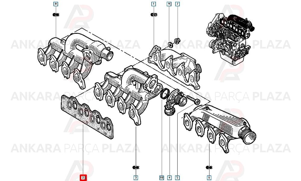 Egzoz Manifold Contası Laguna Megane Trafic Scenic 1.9 Çelik