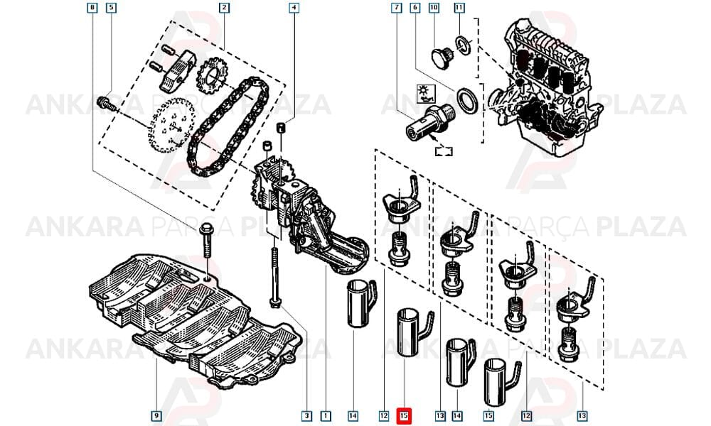 Espace, Express, Kangoo, Clio, Megane 1.9 Yağlama Jeti Dekar