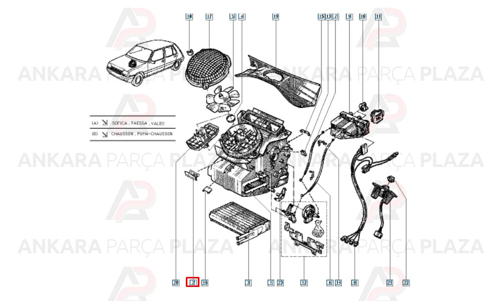Kalorifer Rezistansı Renault R 9 Brodway Spring Fairway 7701027039