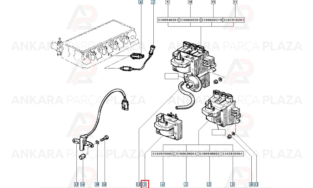 Renault R9, R11, R19, R21 Ateşleme Bobini Bosch
