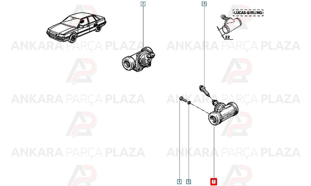 Renault 21 Manager, Concorde 2.0 Arka Fren Merkezi Cifam