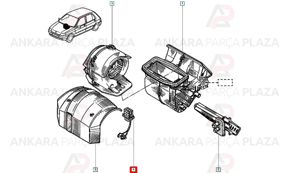 Kalorifer Rezistansı Clio Kangoo