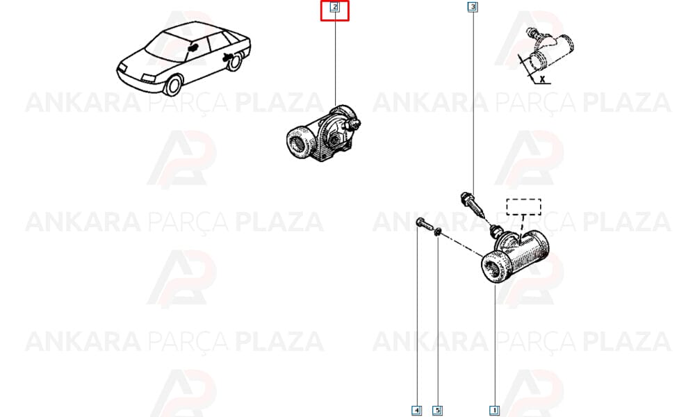 Clio 1 Arka Sağ Fren Merkezi Cifam