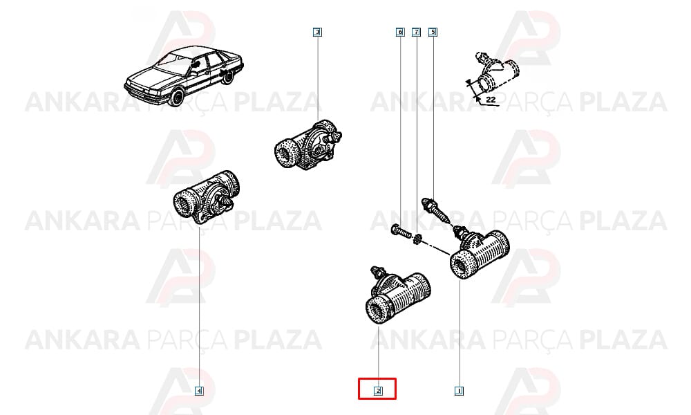 Renault 21 Arka Fren Merkezi Cifam