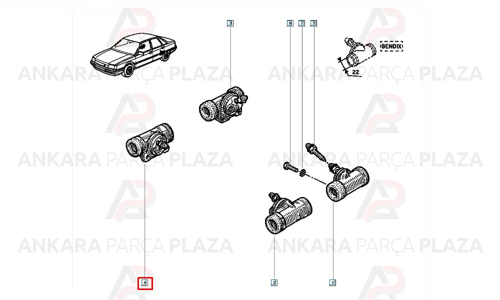 Renault R21, Manager Arka Fren Merkezi Bosch