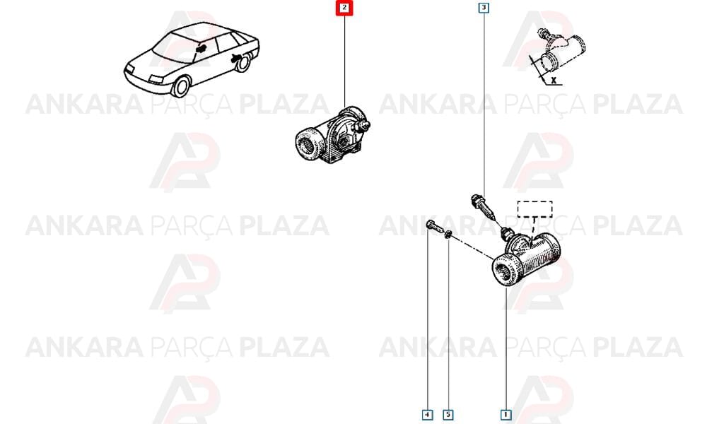 Renault 19 Sol Arka Fren Merkezi Delphi
