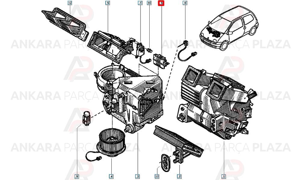 Kalorifer Rezistansi Twingo Klimali