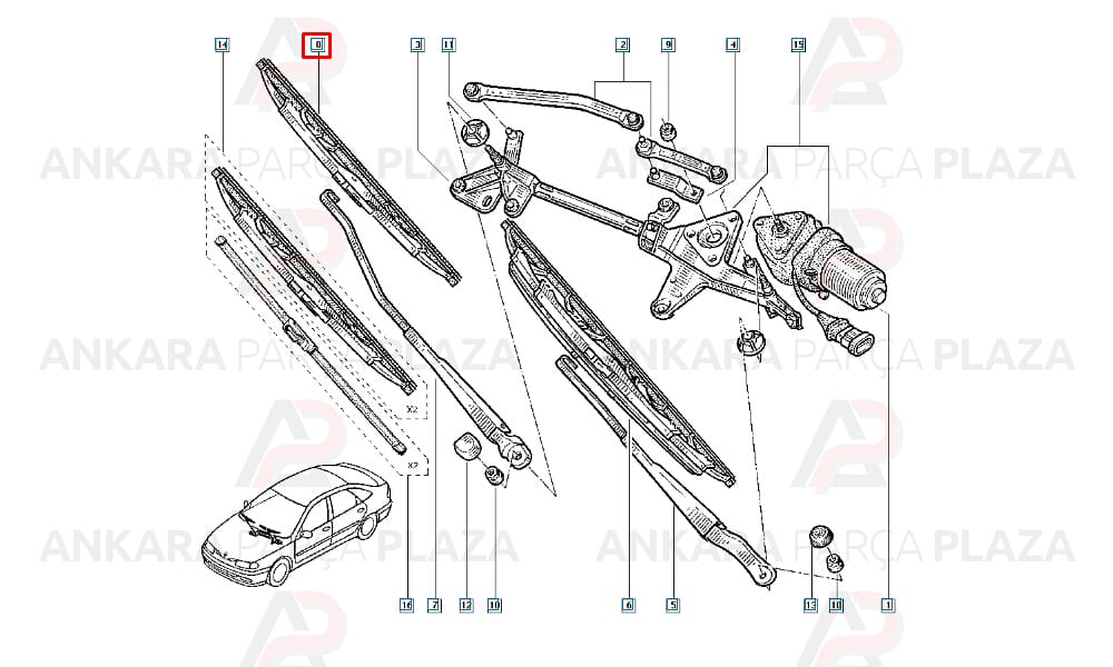 Silecek Süpürgesi Tek Aerotwin 450 Mm Kancalı Universal Muz Bosch