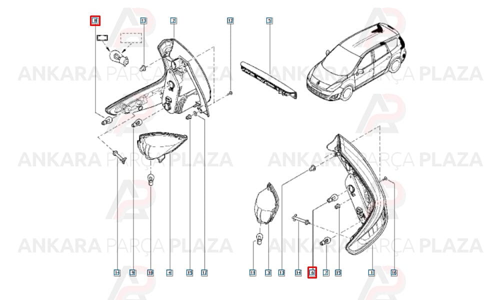 Renault, Fiat Sinyal Ampulu Tek Duyu Turuncu Orijinal 7701038624