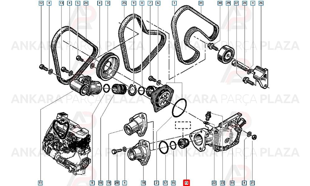 Safrane Termostat 89C Orijinal 7701039156