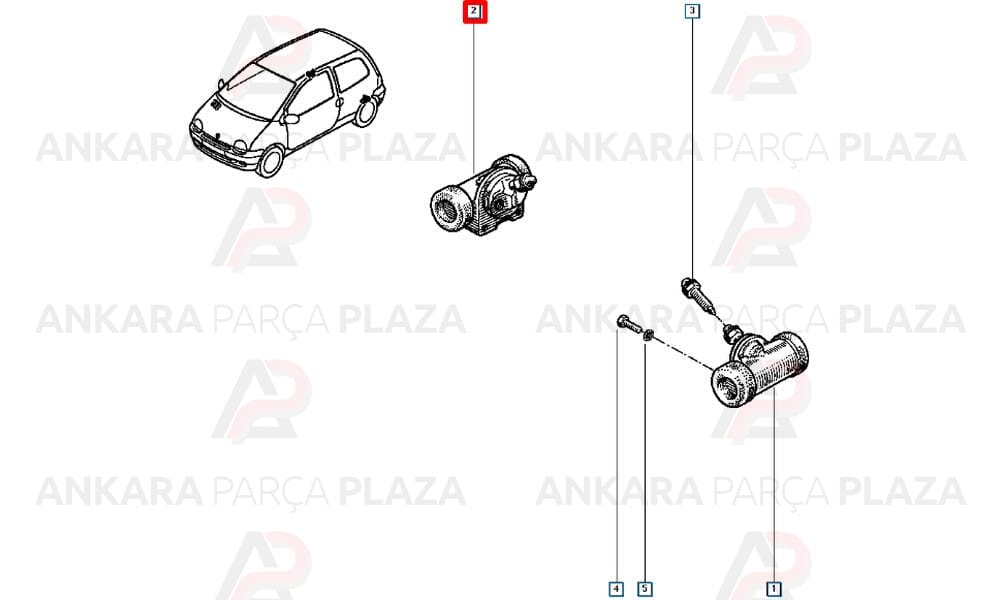 Clio 1, Twingo Arka Fren Merkezi Cifam