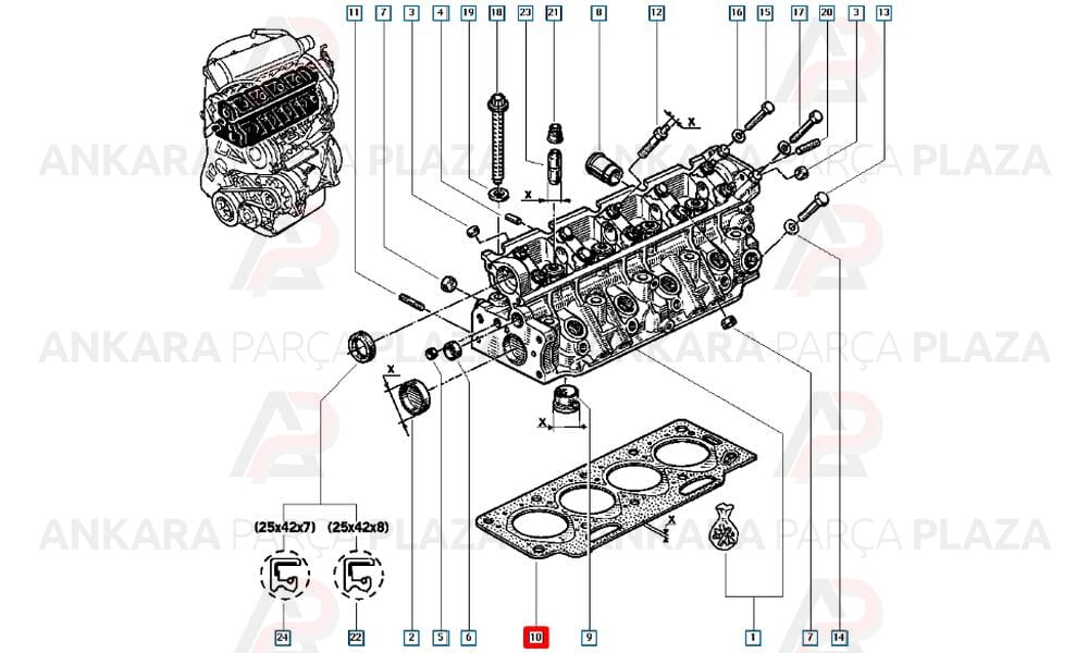 Renault 19 Express Clio Megane Kangoo 1.9D Silindir Kapak Contası 1.60Mm Royal