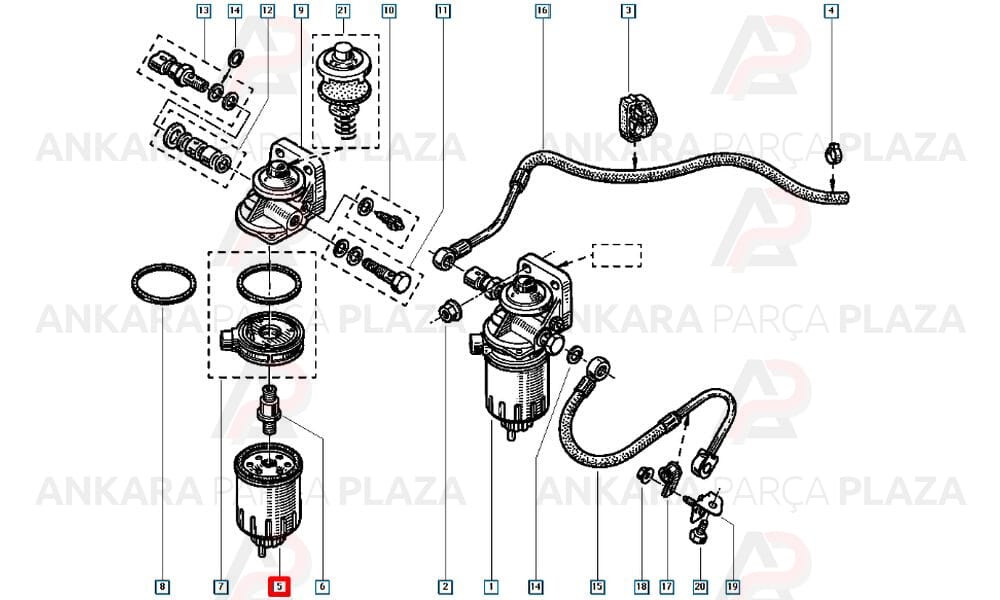 Mazot Filtresi Trafic 3 Laguna 2 2.2 G8T 7701039703