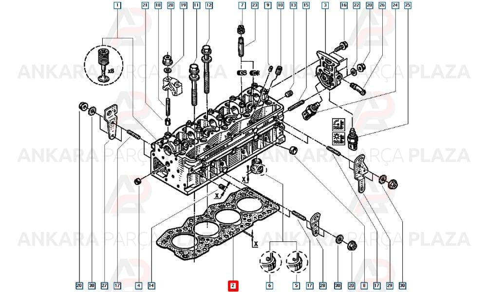 Ducato Master Trafic 2.5D Silindir Kapak Contası 1,60Mm 1 Çentik Payen
