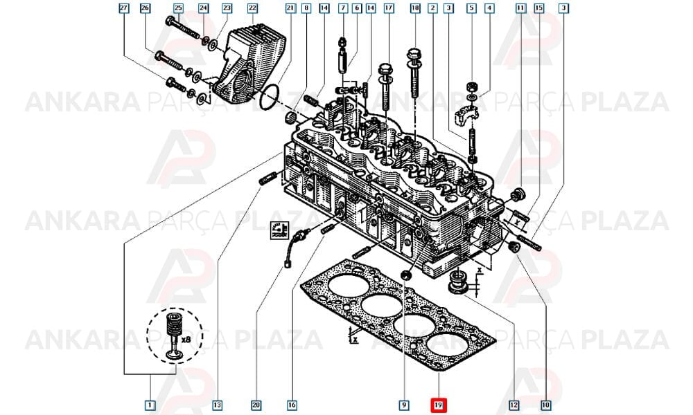 Ducato Master Trafic 2.5D Silindir Kapak Contası 1,80Mm 3 Çentik Payen