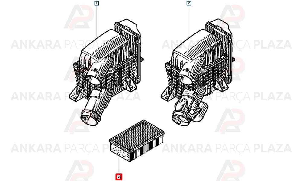 Safrane 92 - 96 Hava Filtresi 2.0Cc 16V 7701040285