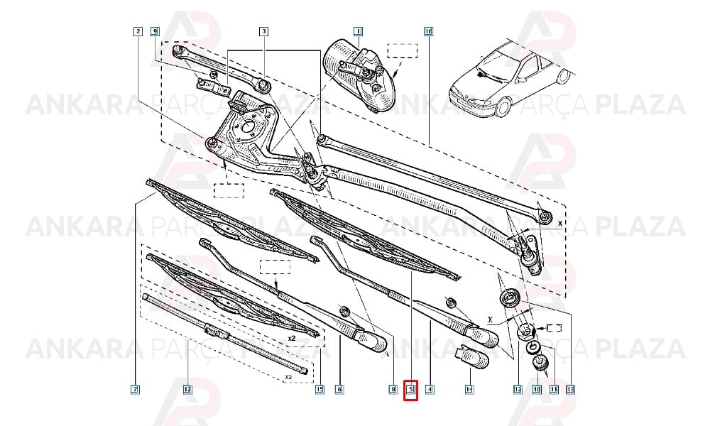 Silecek Süpürgesi Aerotwin 550/500Mm Universal
