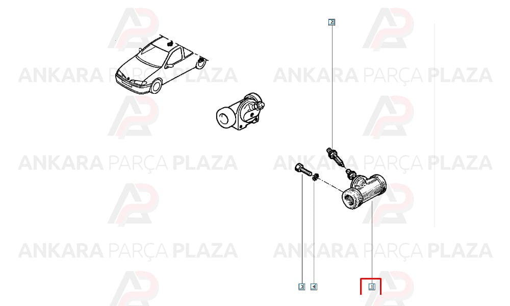 Megane 1 1995-2003 Arka Fren Merkezi Bosch