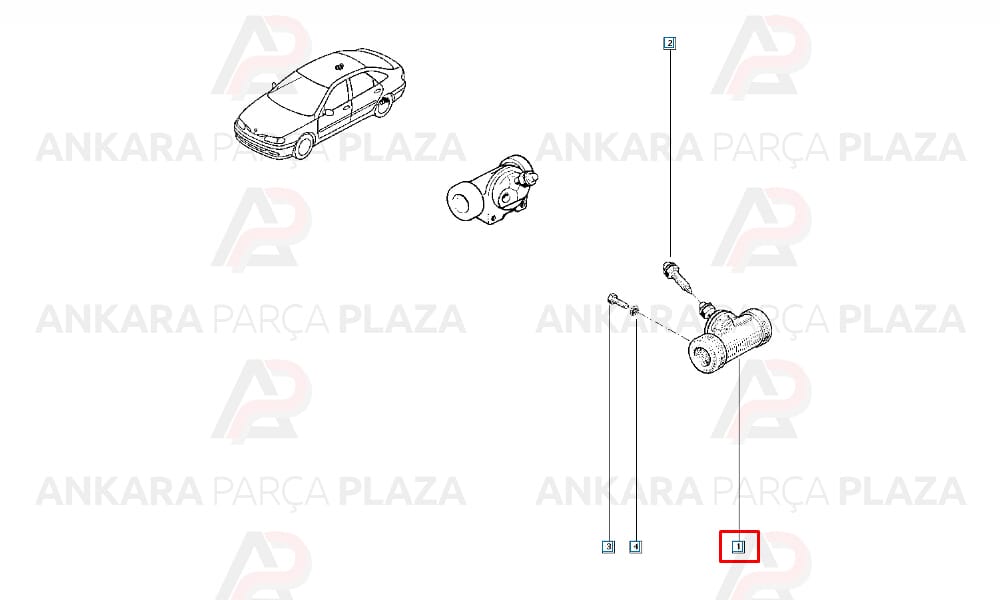 Laguna 1, Megane 1 Arka Fren Merkezi Bosch