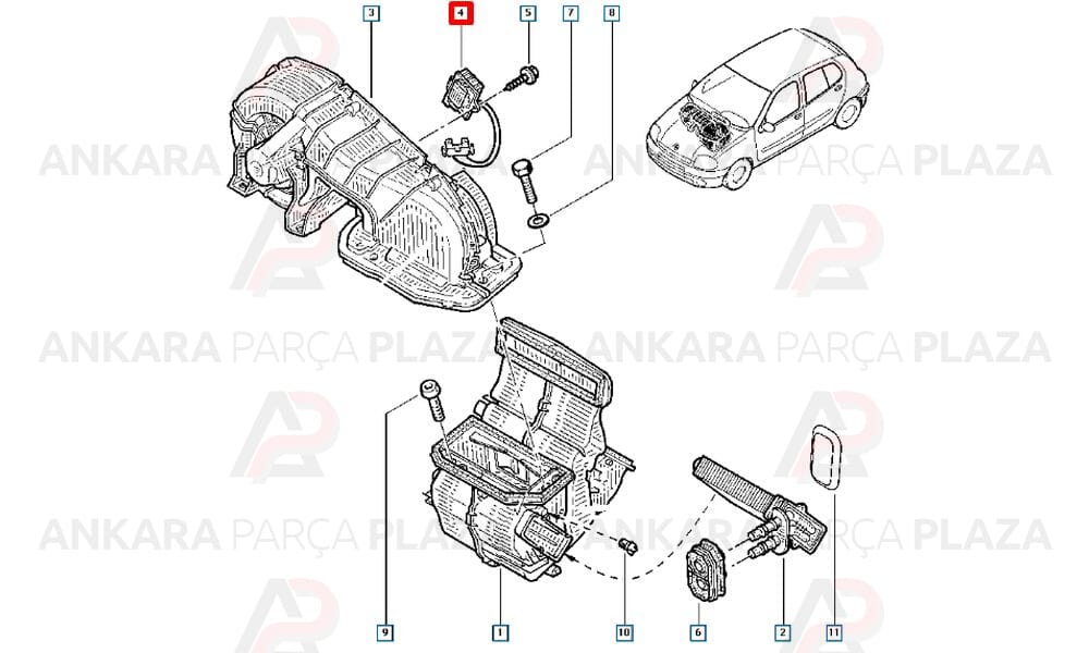 Kalorifer Rezistansı Clio Kangoo