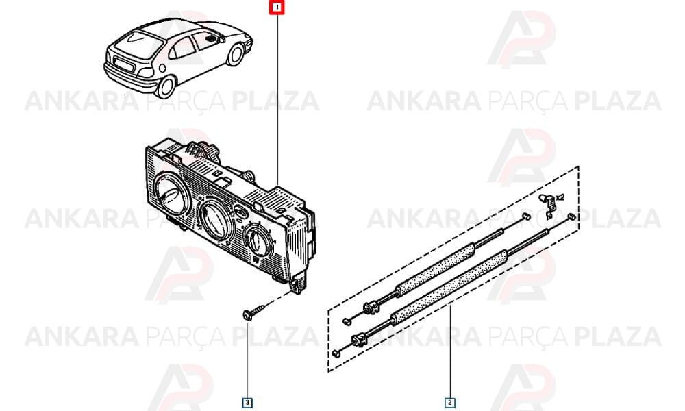 Kalorifer Kumanda Paneli Megane 1 Klimalı 7701046054 7701047248