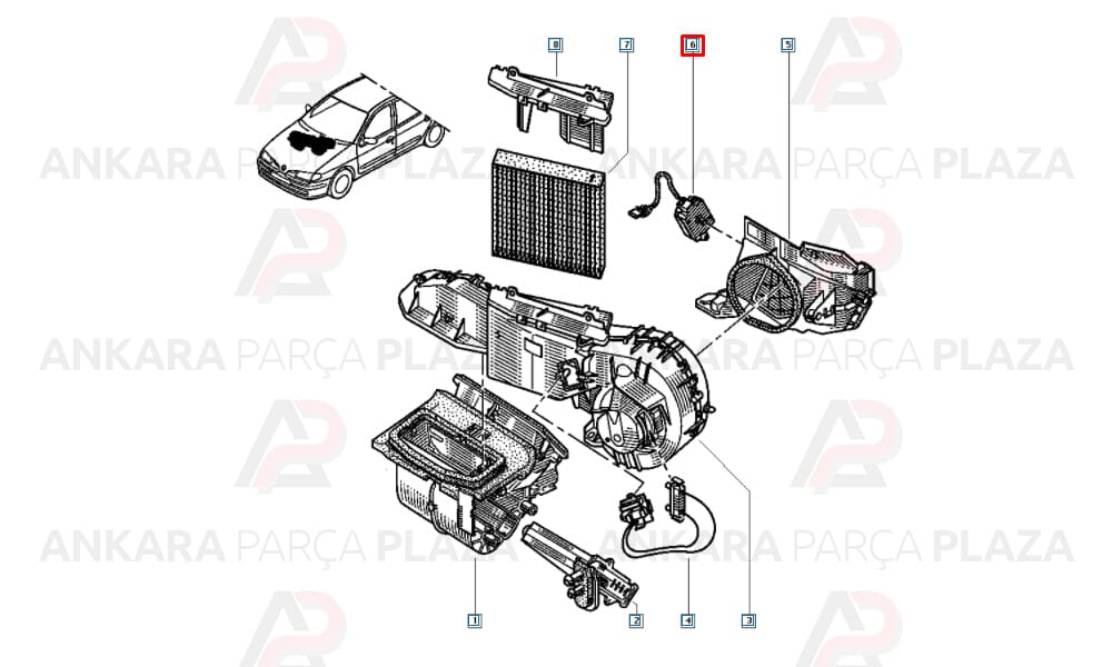 Kalorifer Klape Motoru Megane 7701046055