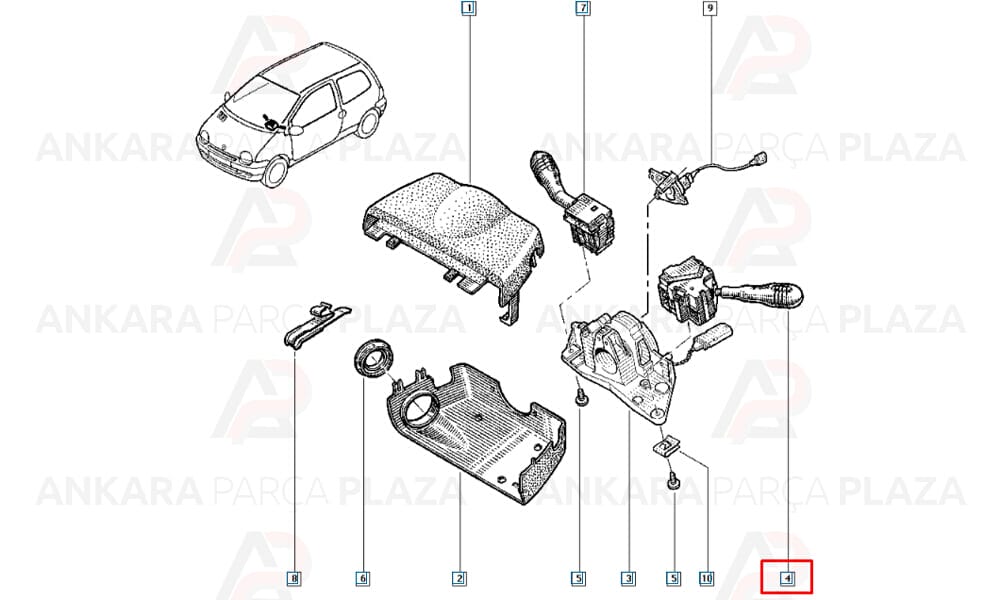 Renault Twingo 1.2 1996 > Far Sinyal Kolu Valeo