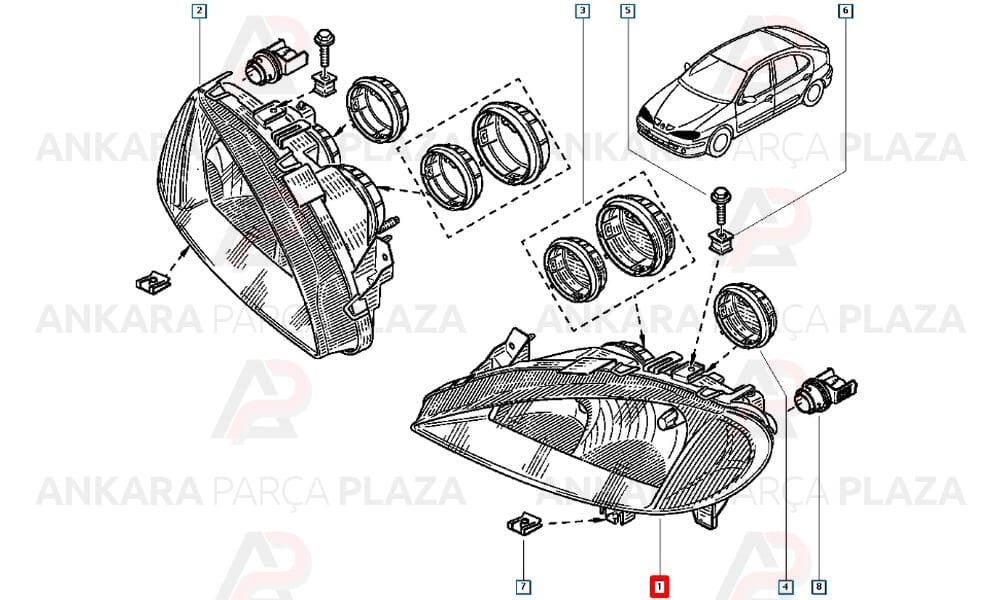 Sol Far Megane 1999-2003 7701047184