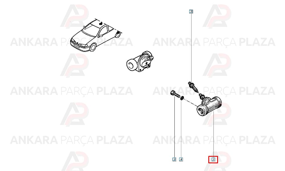 Megane 1995 - 2002 Arka Fren Merkezi Delphi