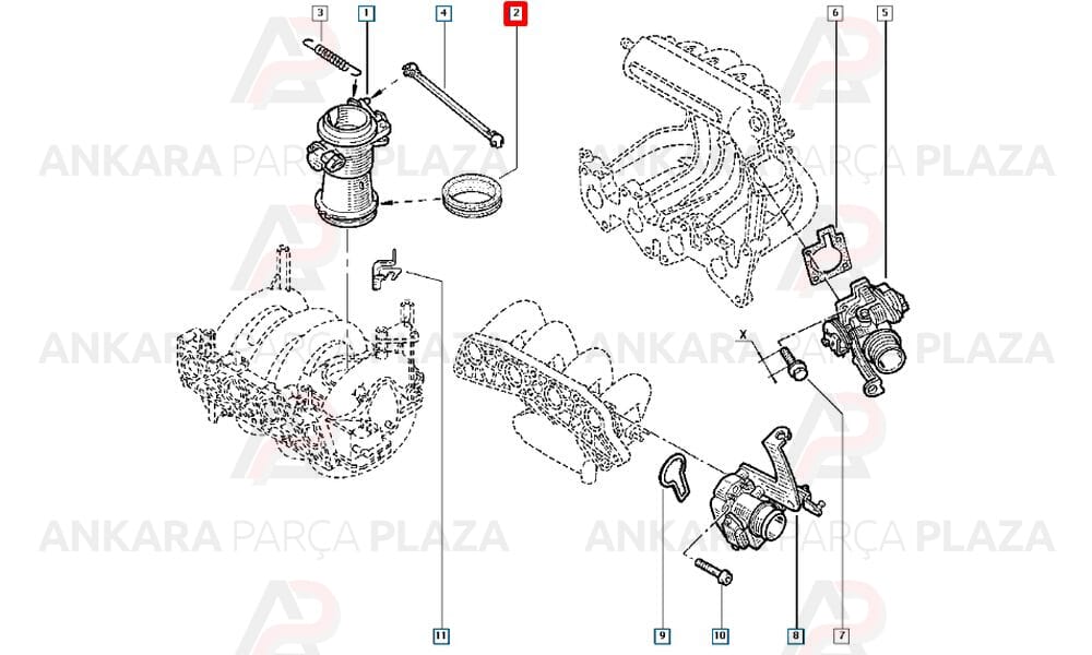 Clio Kangoo 1.4 8V K7J Gaz Kelebeği Kelebek Kutusu Contasi 7701047579