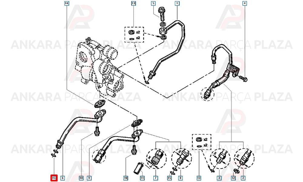 Laguna Trafic, Safrane, Espace, Master Turbo Hortumu O-Ring Contası Orijinal 7701047649