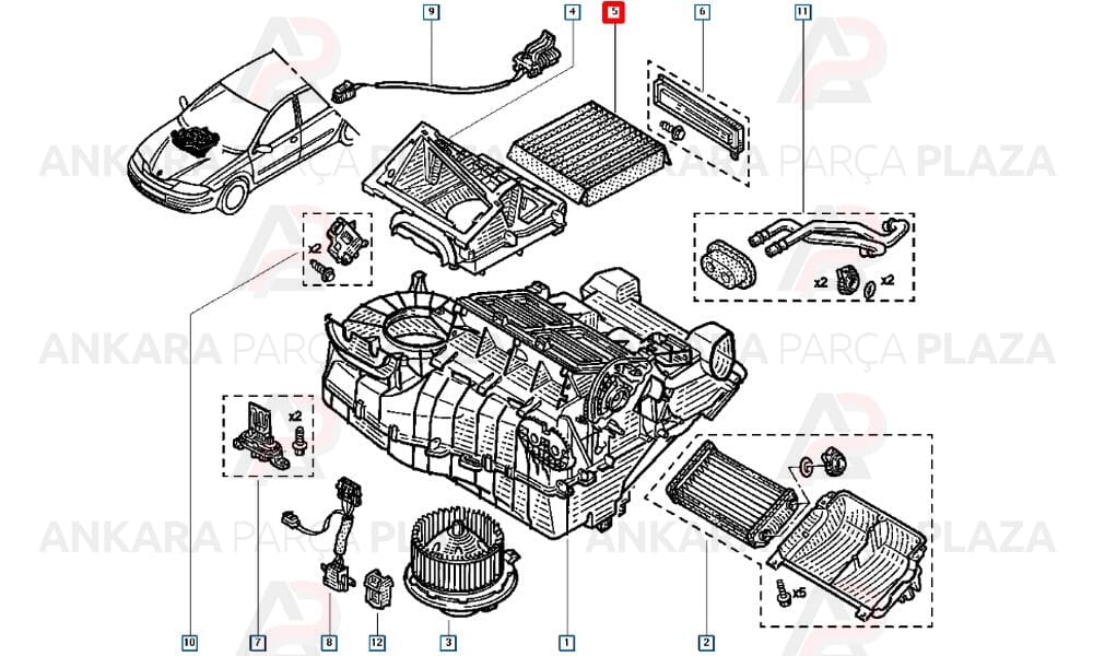 Polen Filtresii Renault : Laguna 2 1.6 1.8 1.9 2.0 Karbonlu