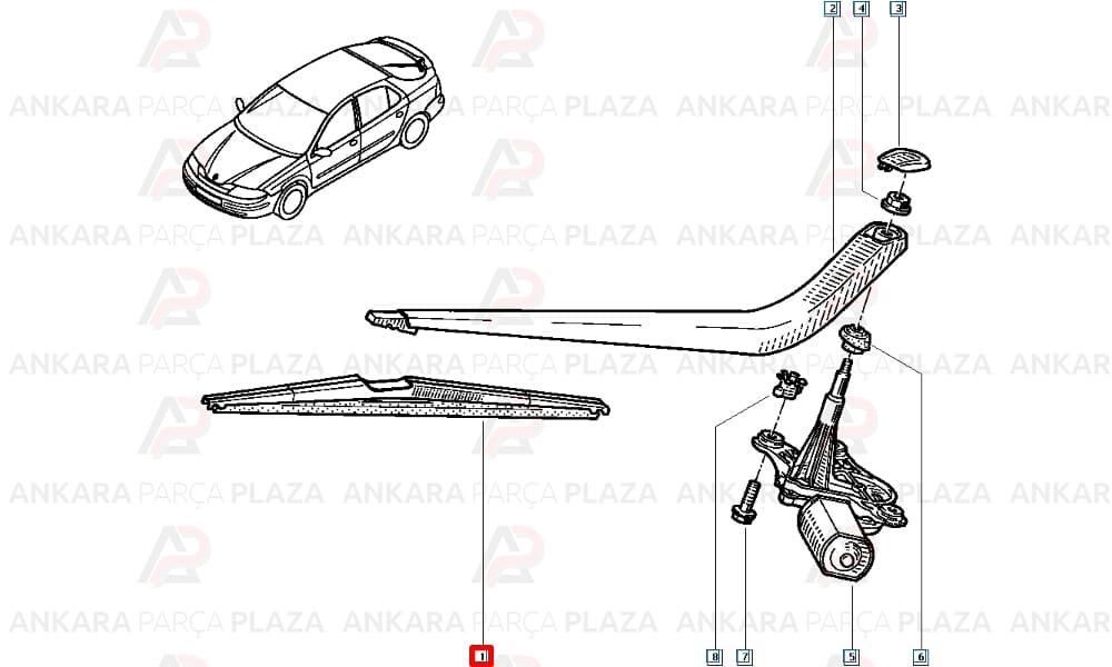 Silecek Süpürgesi Arka H502 500Mm Renault : Laguna 2