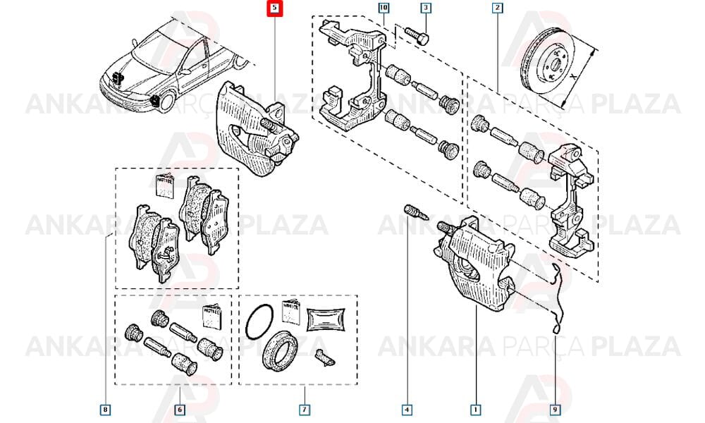 Laguna 2 Fren Silindiri Ön Sağ Kaliper 7701049104