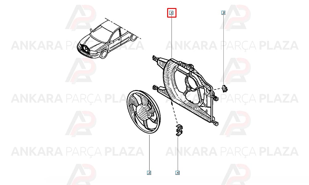 Laguna, Clio 2, Laguna 2, Velsatıs, Espace, Master 2 Fan Motoru + Fan Davlumbazı Kale