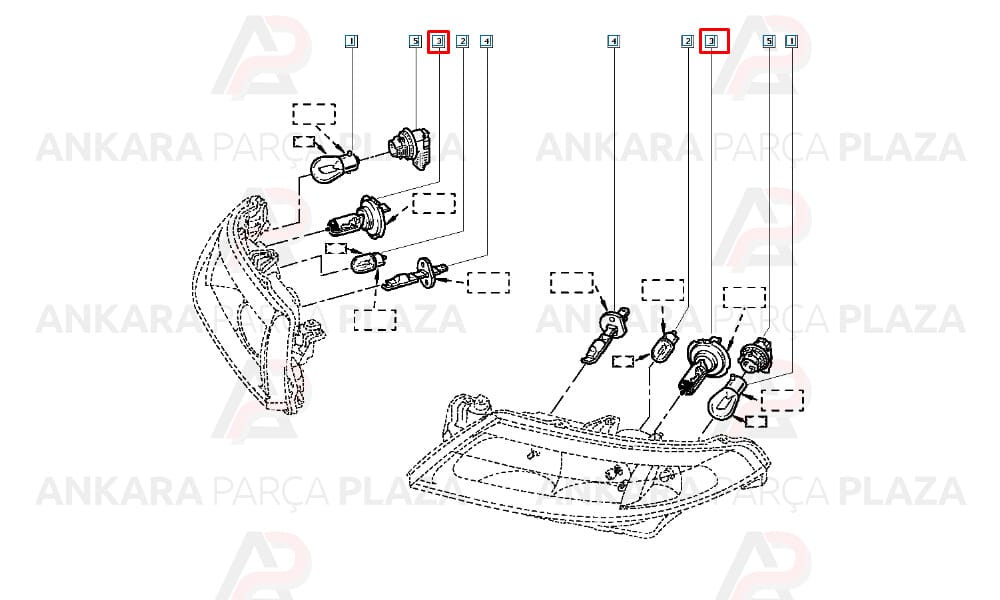 Renault Laguna 2 Ön Zenon Far Ampulu Orijinal 7701049947