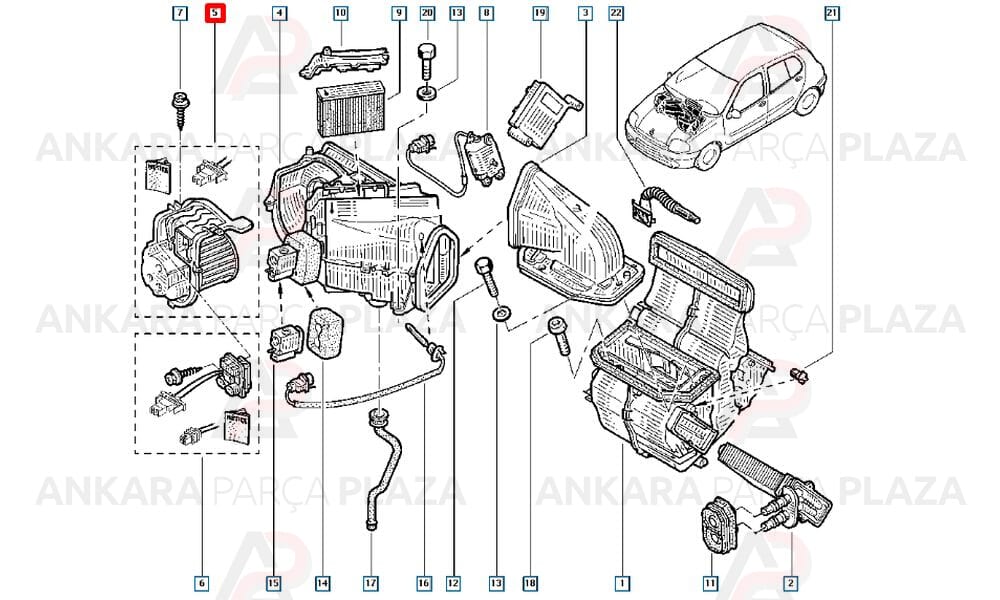 Kalorifer Motoru Renault Clio 2