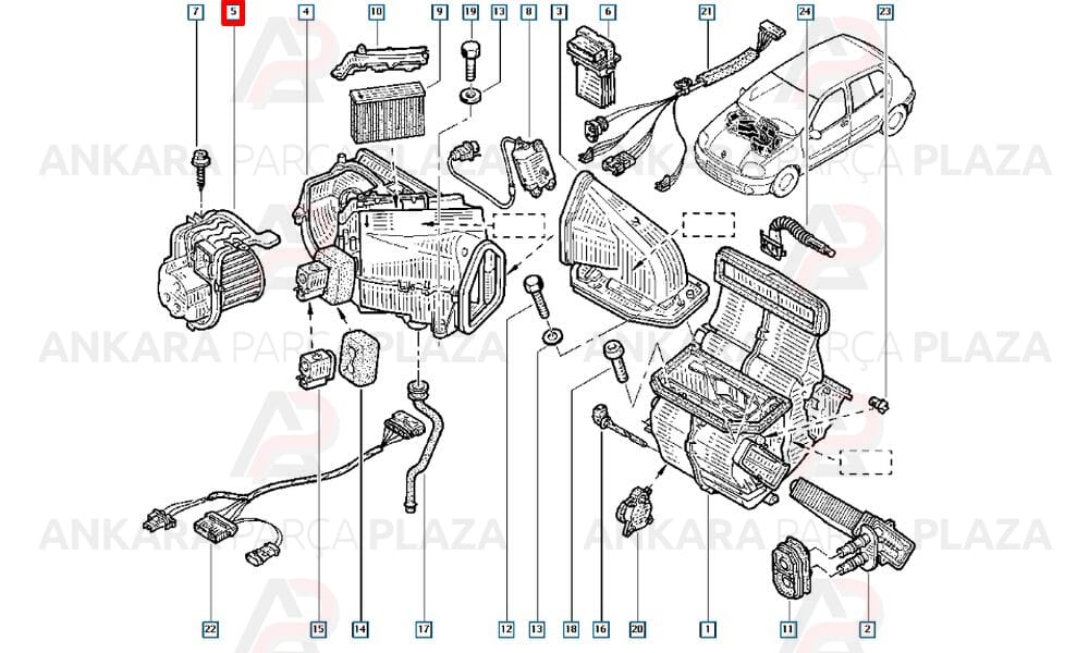 Kalorifer Motoru Renault Clio Symbol Thalia 2008 >