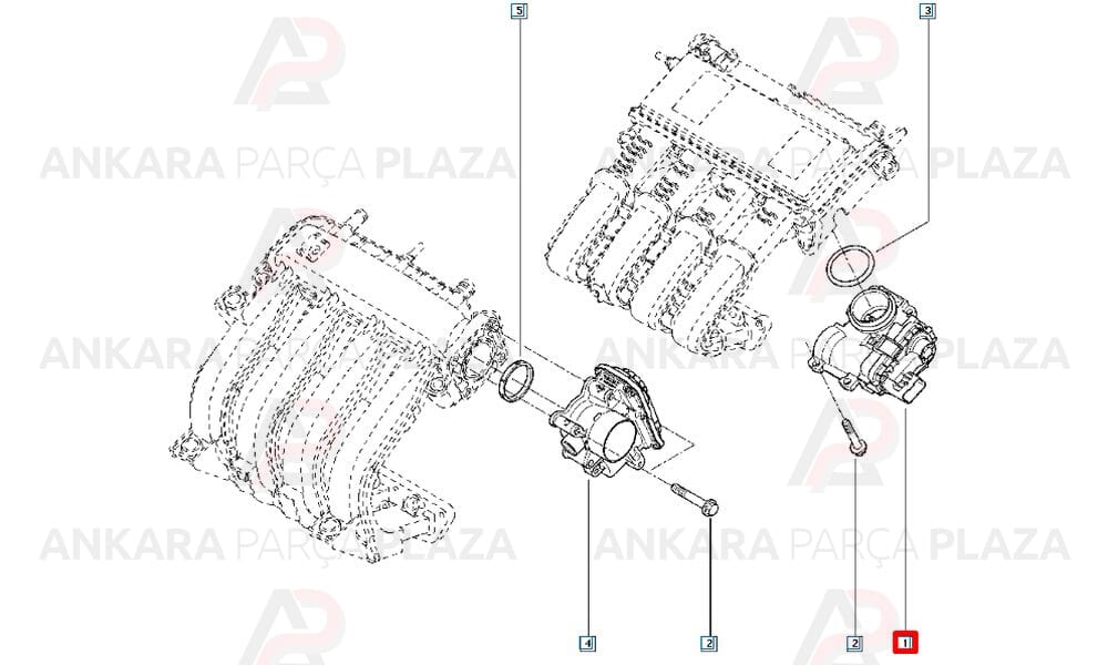 Clio 1.2 16V Gaz Kelebeği Enjektör Kelebek Kutusu 7701051585