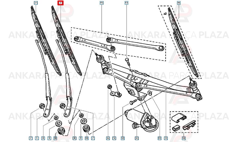Espace 2, Master Silecek Süpürgesi 600Mm Fıskiyeli Silbak