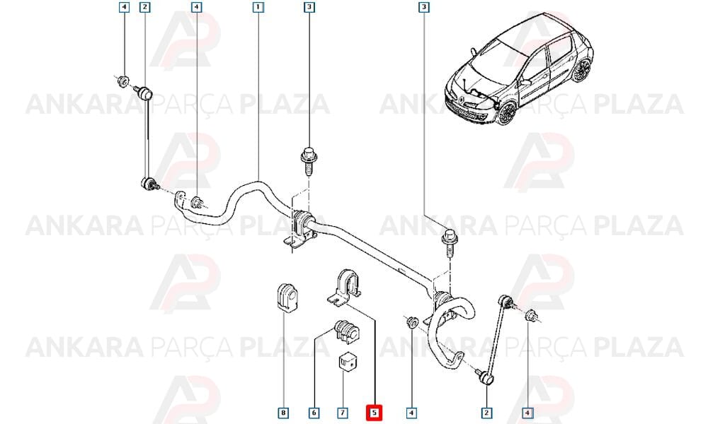 Clio, Megane Viraj Demiri Kelepçesi Üçel