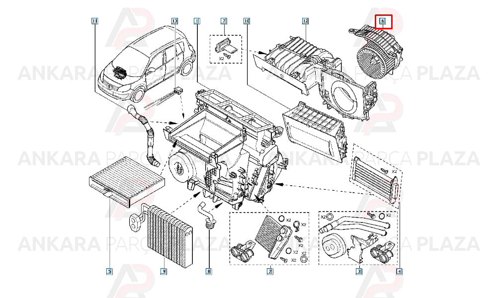 Kalorifer Motoru Renault Megane Scenic 2 12V