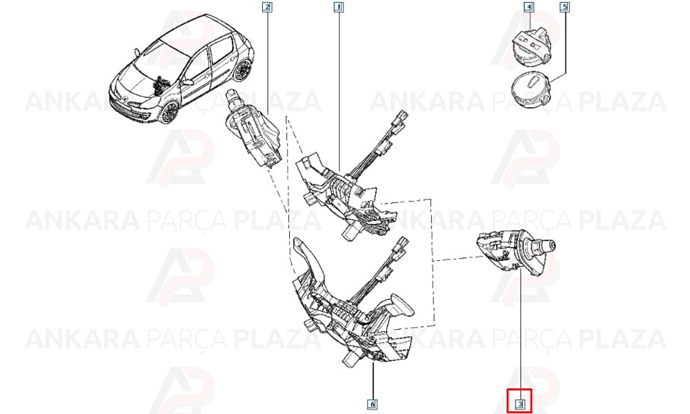 Clio 3 Kangoo 3 Modüs Far Sinyal Korna Kolu Sagemfrans