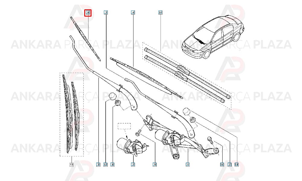 Aerotwin Silecek Seti Renault : Megane 2 600/450 Mm