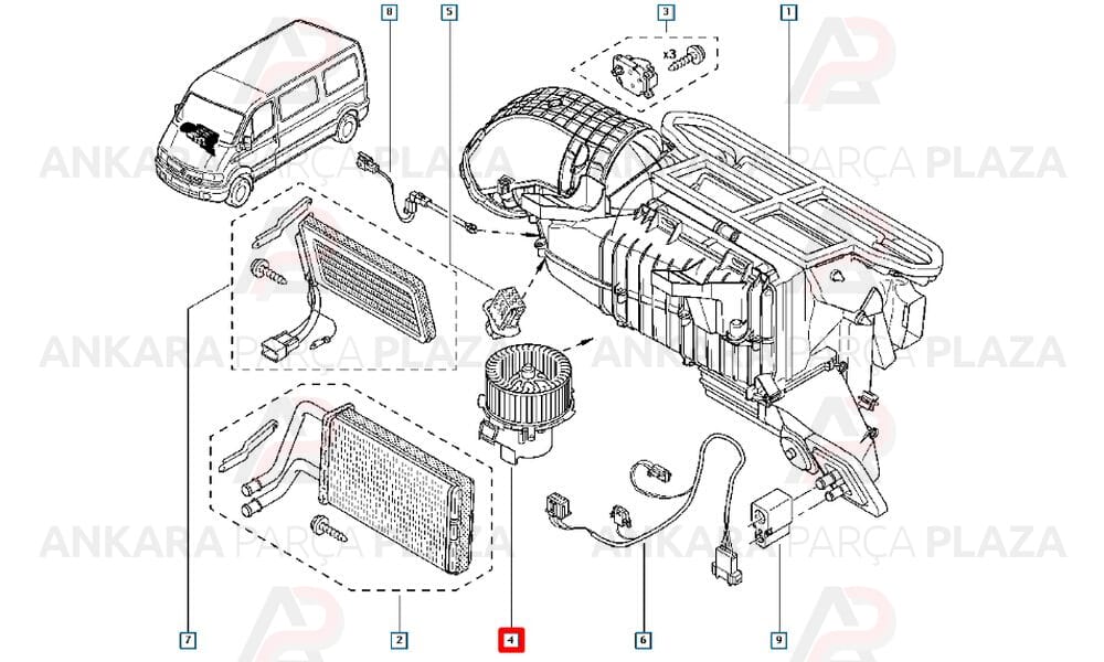 Kalorifer Motoru Renault Master 2, Opel Movano 2.5 - 3.0 12V