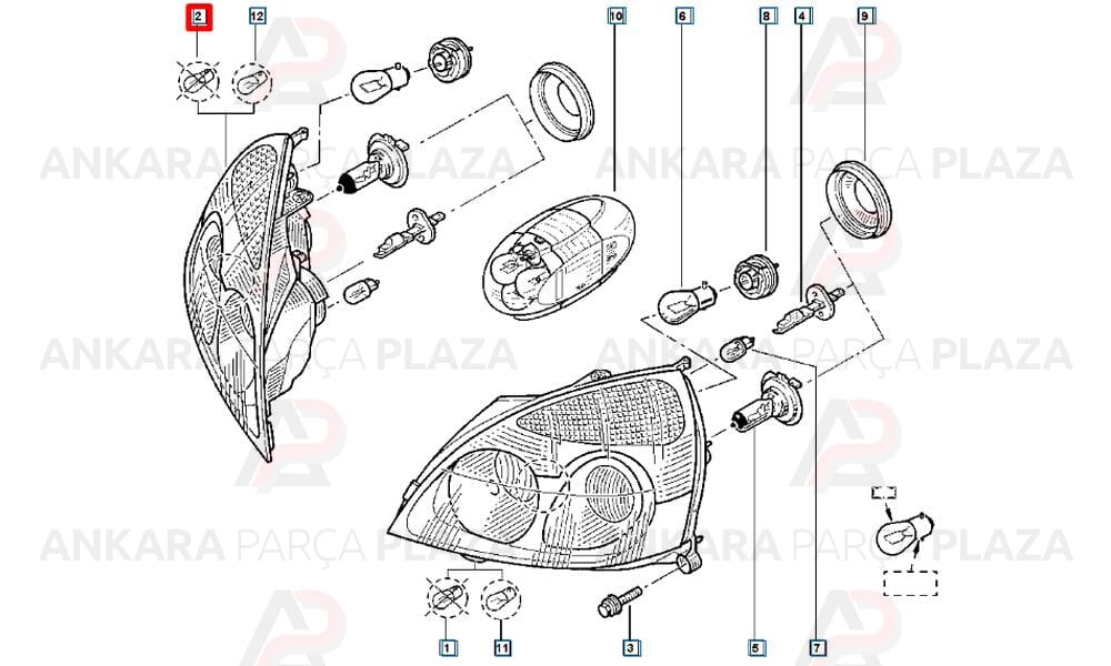 Far Sağ Clio Gri Motorlu Tip 2001 - 2008
